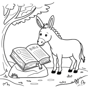 Kolorowanka Biblia i Osioł