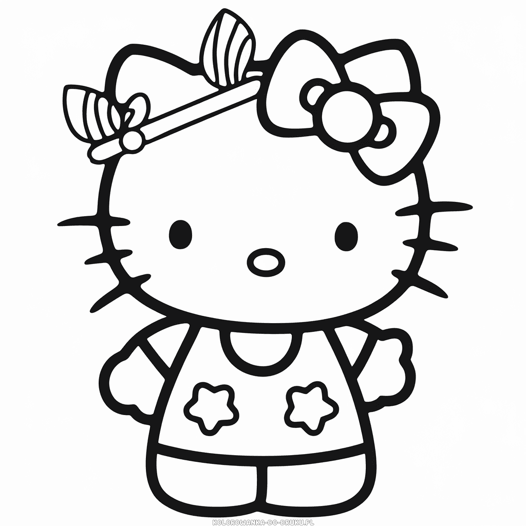Kolorowanka Hello Kitty do druku za darmo