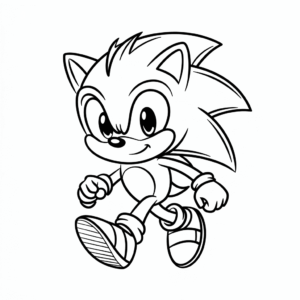 Kolorowanka Szczęśliwy Sonic