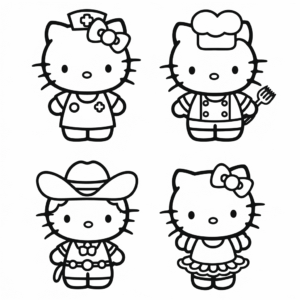 Kolorowanka ubrania Hello Kitty