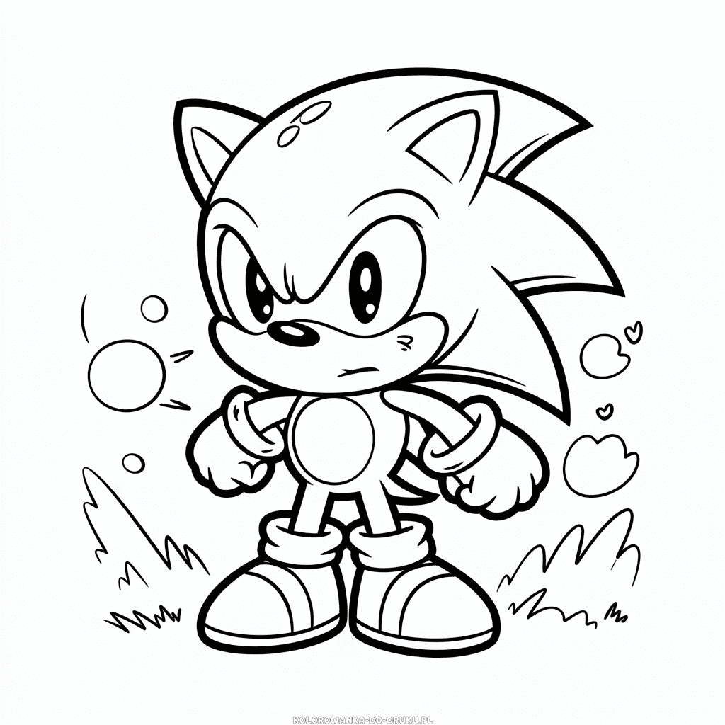 Kolorowanka Zły Sonic