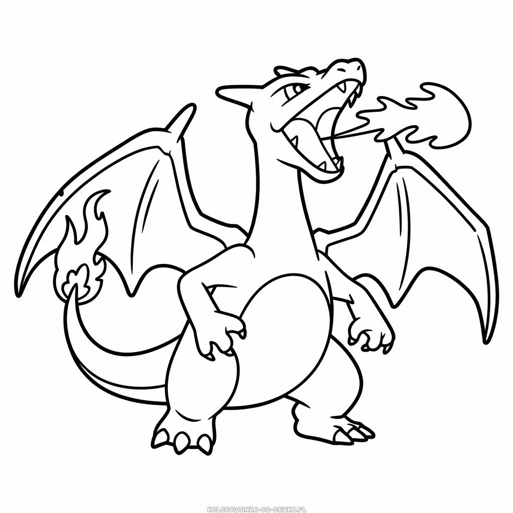 Kolorowanka Charizard X