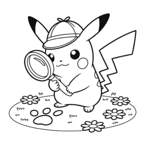 Kolorowanka Detektyw Pikachu