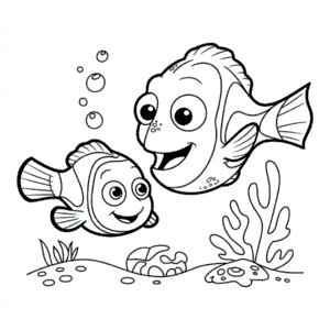 Kolorowanka Disney Gdzie jest Nemo