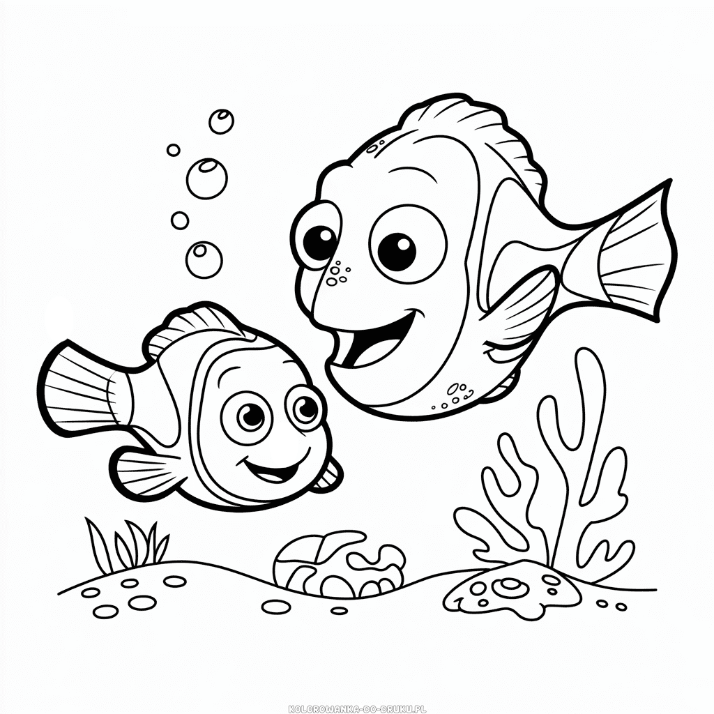 Kolorowanka Disney Gdzie jest Nemo