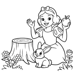 Kolorowanka Disney Królewna Śnieżka