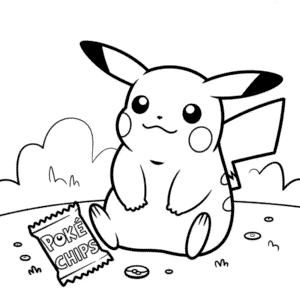 Kolorowanka Gruby Pikachu