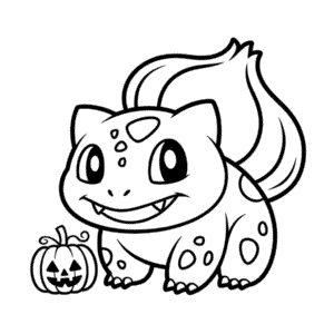 Kolorowanka Halloween Bulbasaur