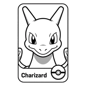 Kolorowanka Karta Charizarda