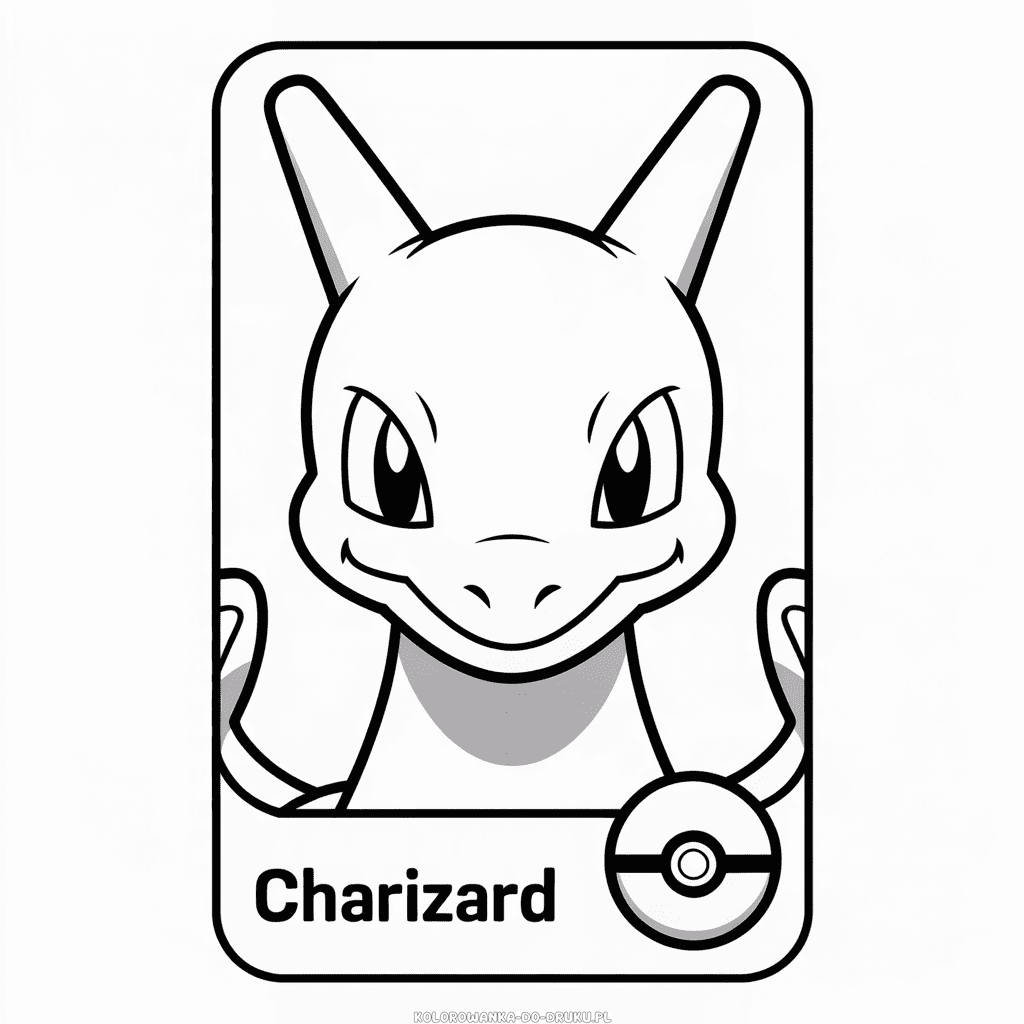 Kolorowanka Karta Charizarda