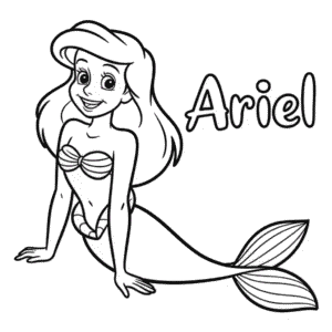 Kolorowanka Kreskówka o Ariel