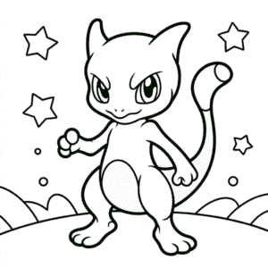 Kolorowanka Mewtwo Pokemon