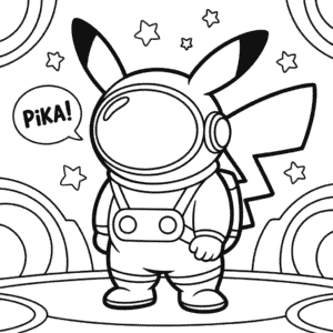 Kolorowanka Pikachu wśród nas