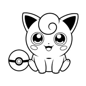 Kolorowanka Pokémon Jigglypuff
