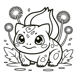 Kolorowanka Uroczy Bulbasaur