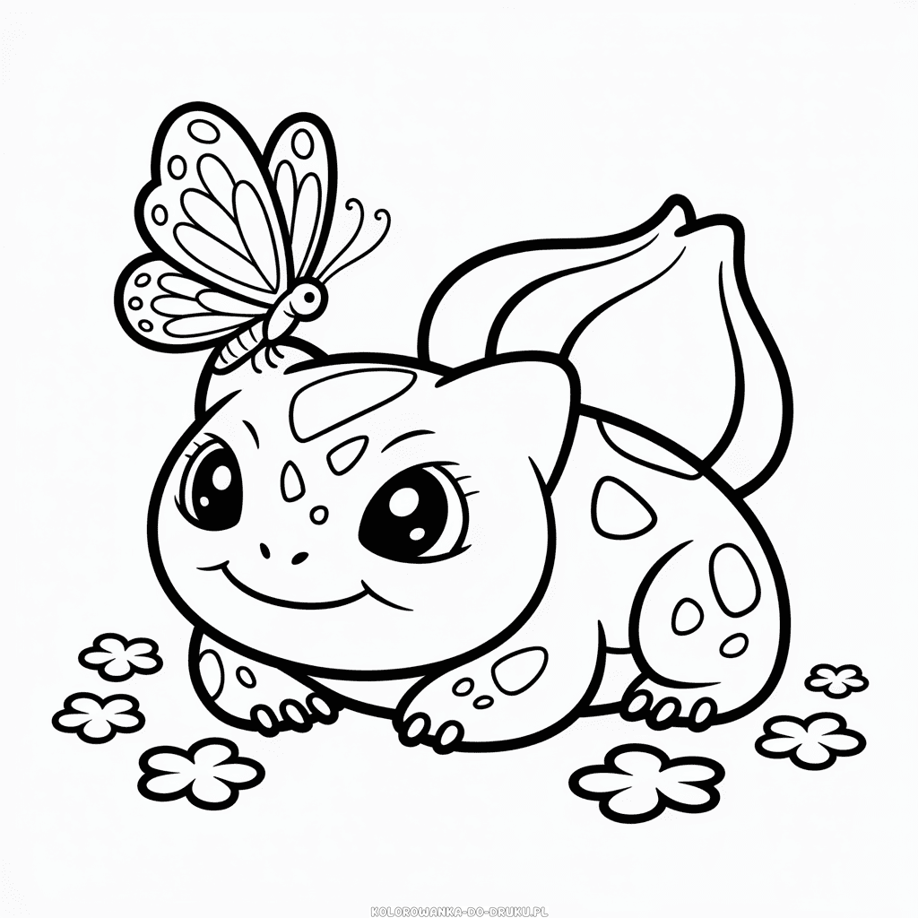 Kolorowanka Uroczy Bulbasaur
