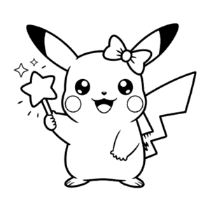 Kolorowanka Uroczy Pikachu