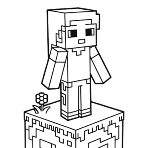Kolorowanka Alex Minecraft