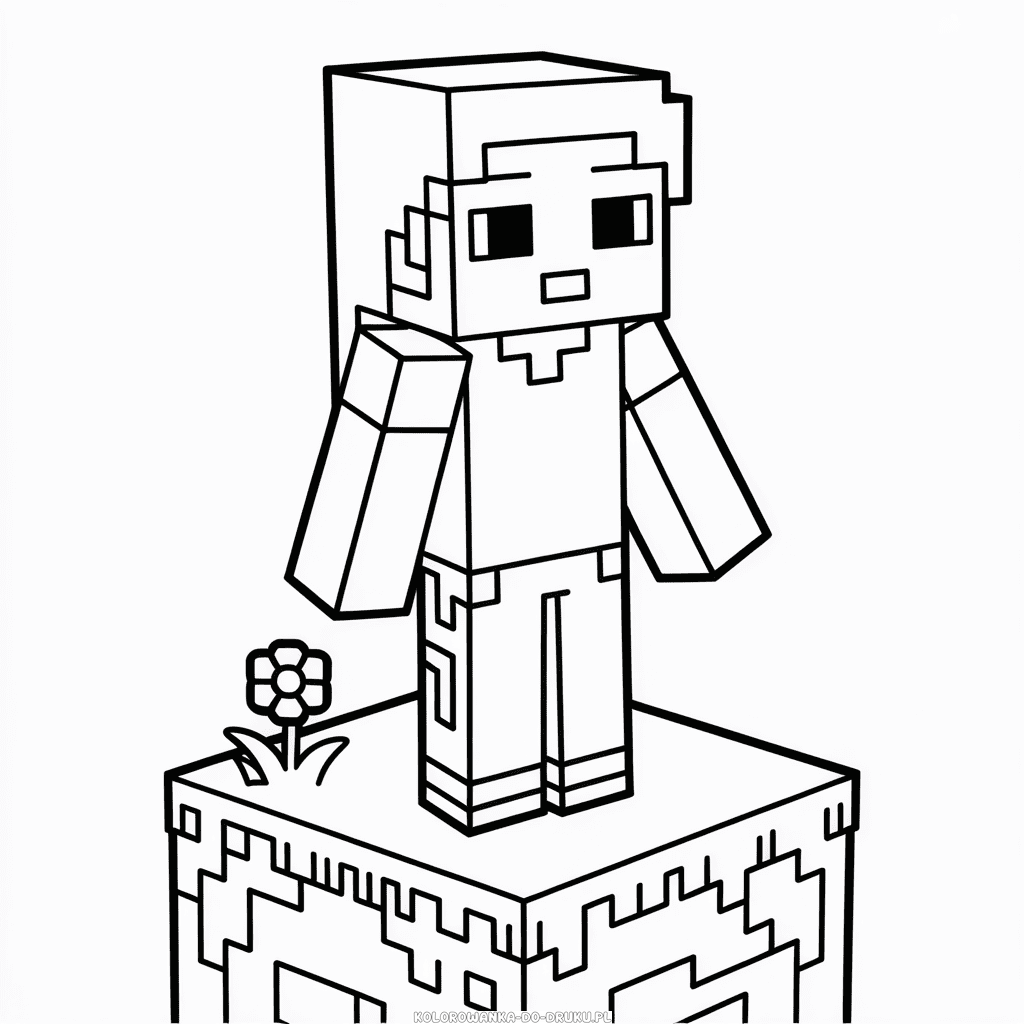 Kolorowanka Alex Minecraft