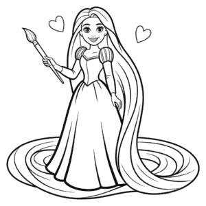 Kolorowanka Barbie Roszpunka