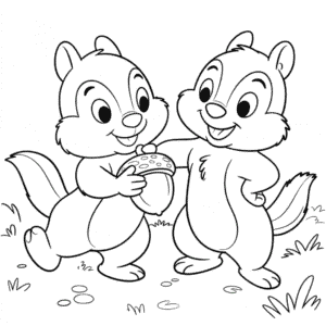 Kolorowanka Disney Chip i Dale