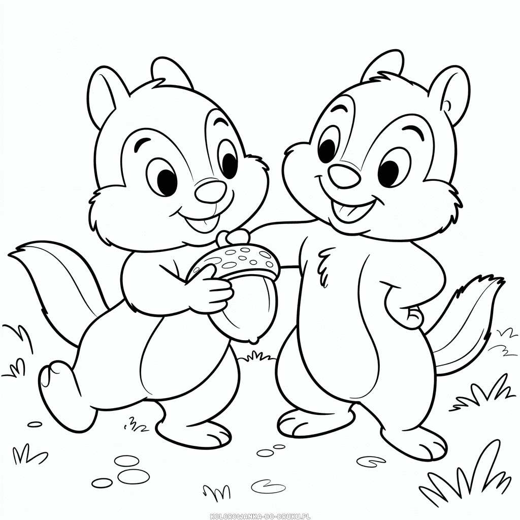 Kolorowanka Disney Chip i Dale