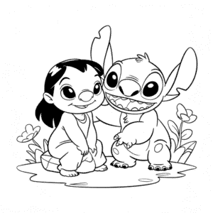 Kolorowanka Disney Lilo i Stitch