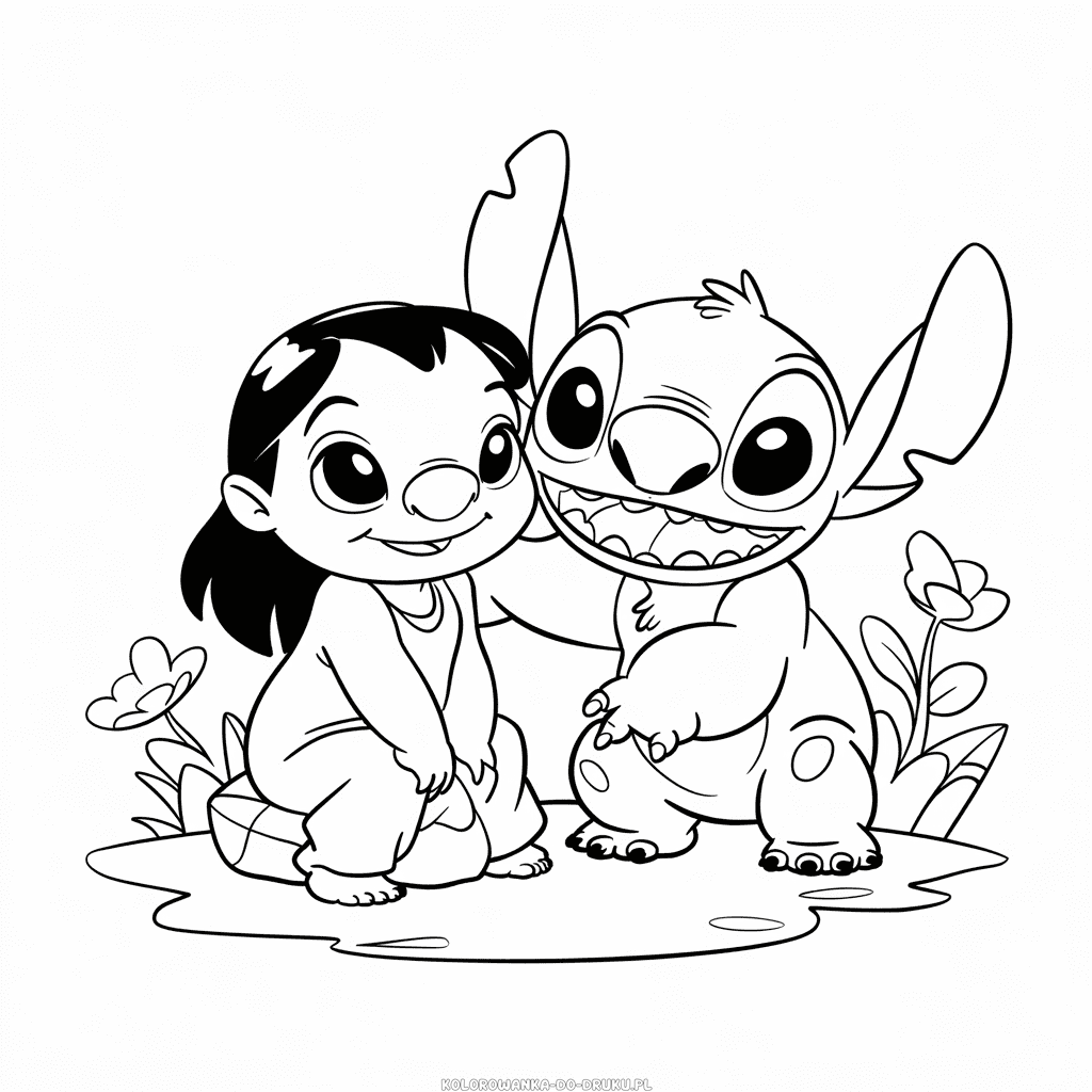 Kolorowanka Disney Lilo i Stitch