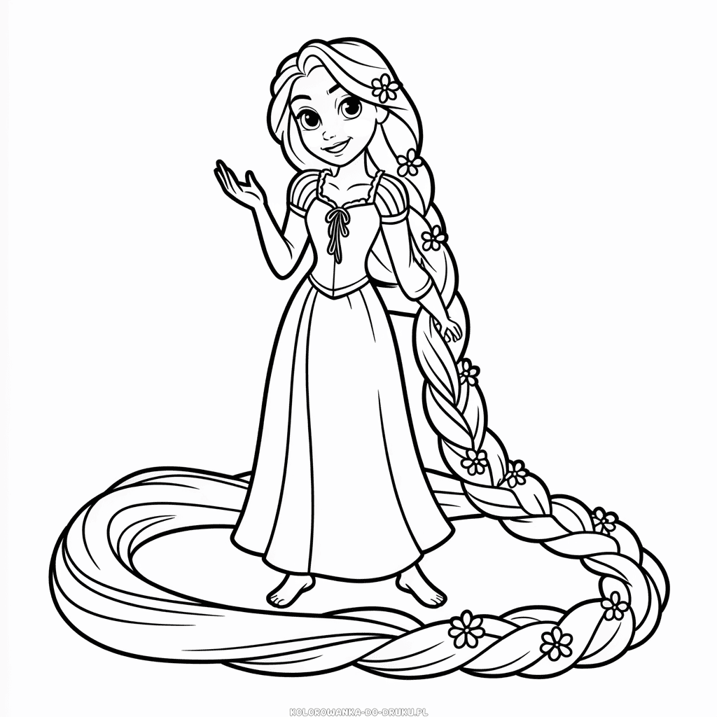 Kolorowanka Disney Roszpunka