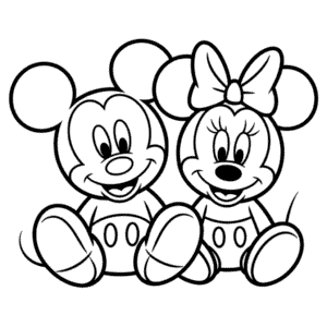 Kolorowanka Malutka Myszka Miki i Minnie