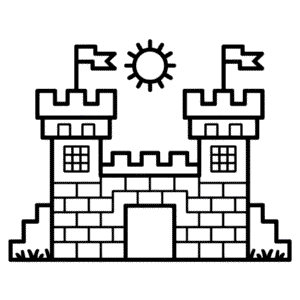 Kolorowanka Zamek w Minecraft