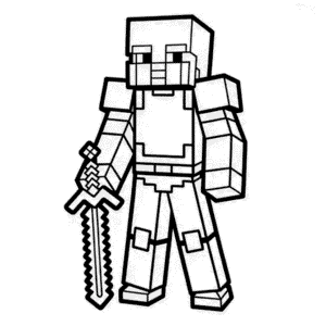 Kolorowanka Zbroja w Minecraft