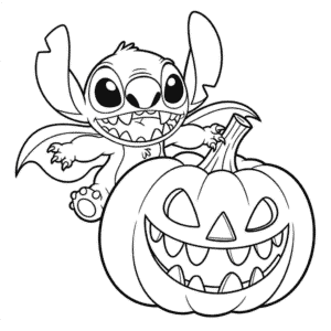 Kolorowanka Halloweenowy Stitch