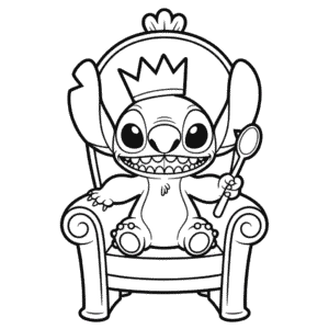 Kolorowanka Król Stitch