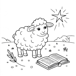 Kolorowanka Biblia i Owce