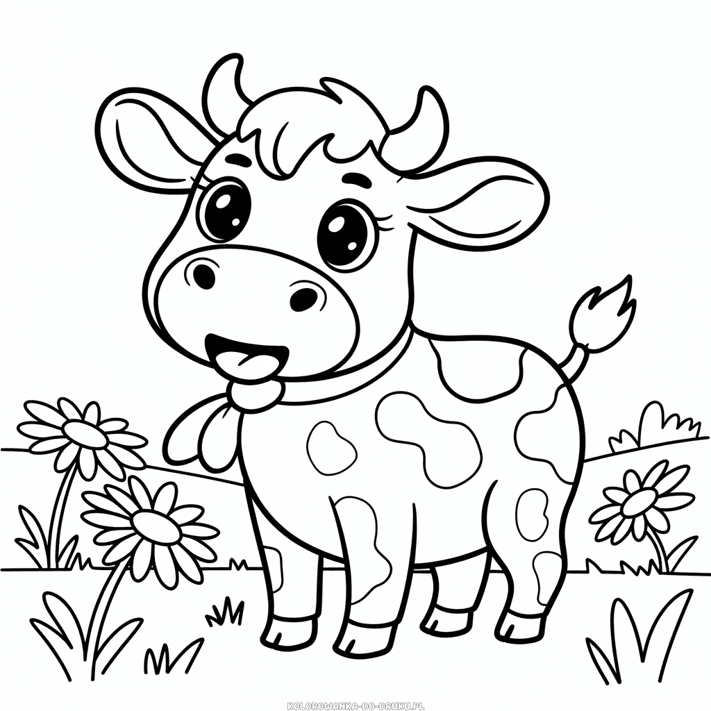 Kolorowanka Chibi Krowa