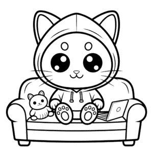 Kolorowanka Kot Aphmau