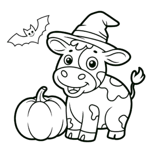 Kolorowanka Wesołego Halloween Krowo