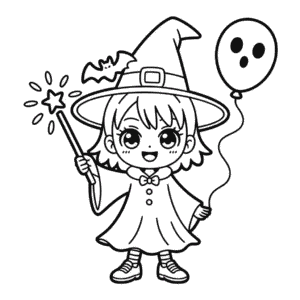 Kolorowanka Anime na Halloween