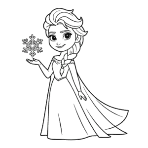 Kolorowanka Łatwa Elsa