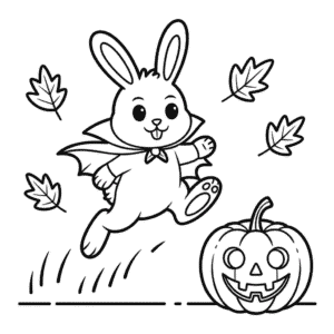 Kolorowanka Zając Halloween